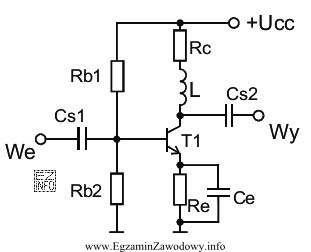 W układzie wzmacniacza OE z korekcją kolektorową, którego 
