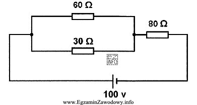 Jaką moc pobiera układ rezystorów przedstawionych na schemacie 