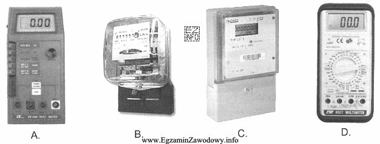 Na którym rysunku przedstawiony jest elektroniczny licznik energii elektrycznej?