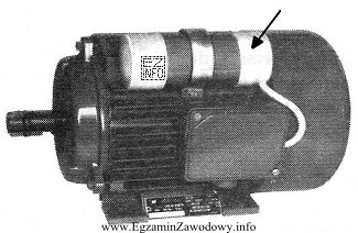 Jakie zadanie wykonuje w silniku indukcyjnym jednofazowym, przedstawionym na rysunku 