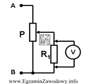Jaką wartość napięcia wskaże woltomierz o rezystancji 