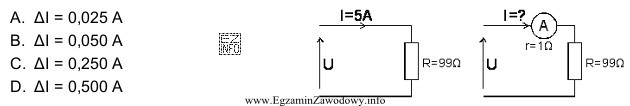 Prąd o natężeniu około 5 A, płyną