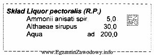 Oblicz ilość kropli anyżowych, którą należy odważ