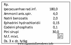 W celu przygotowania wodnego wyciągu z Ipecacuanhae radix, na 