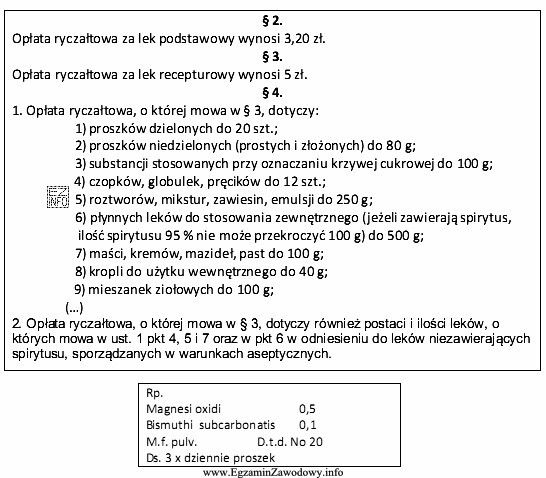 Ile należy zapłacić za lek recepturowy sporządzony 