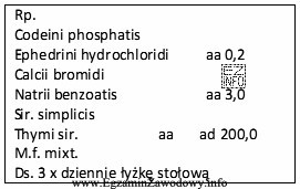 W celu poprawienia niezgodności recepturowej w zamieszczonej poniżej 