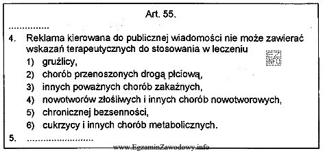 Zgodnie z zamieszczonym fragmentem Prawa farmaceutycznego reklama kierowana do publicznej 