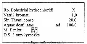 MDJ dla chlorowodorku efedryny podanego doustnie wynosi 0,05. Jaką maksymalną iloś