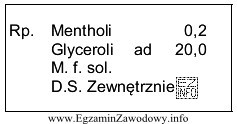 W celu poprawnego wykonania załączonej recepty, zawierającej niezgodność, 