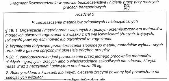 Zgodnie z zamieszczonym fragmentem rozporządzenia naruszeniem zasad bezpieczeństwa 