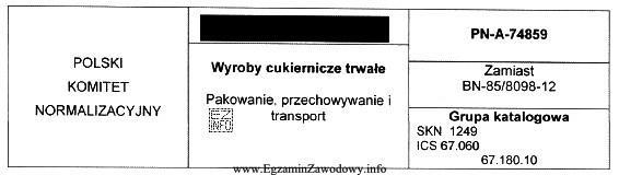 Zamieszczony przykład części tytułowej dotyczy normy