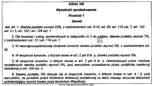 Przedstawiony fragment tekstu pochodzi z ustawy o podatku