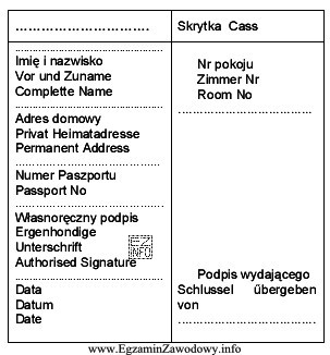 Przedstawiony wzór dokumentu to