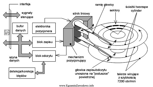 Schemat blokowy przedstawia