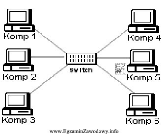 Rysunek przedstawia topologię