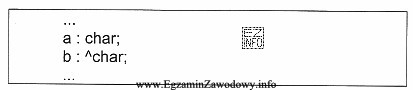 Fragment programu w języku Pascal zawiera deklarację