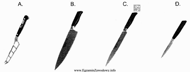 Na której fotografii przedstawiono nóż jarzyniak?