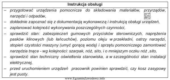 Na podstawie zamieszczonego fragmentu instrukcji obsługi urządzenia wykorzystywanego 