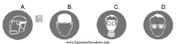 Który z przedstawionych znaków nakazuje stosowanie osłony 