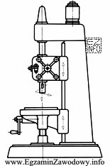 Na rysunku przedstawiono obrabiarkę przeznaczoną do wykonywania operacji
