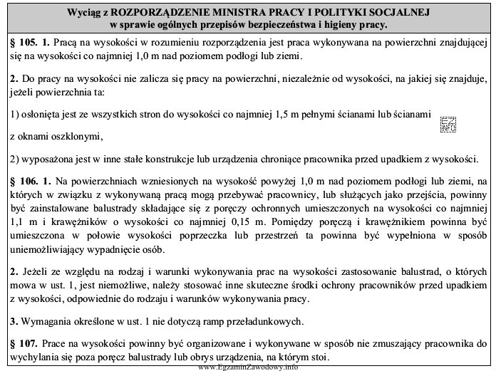 Pomost z którego pracownicy wykonują naprawę i konserwację maszyny 