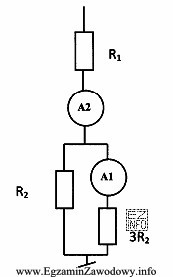 Jeżeli w układzie pokazanym na rysunku wskazanie amperomierza 
