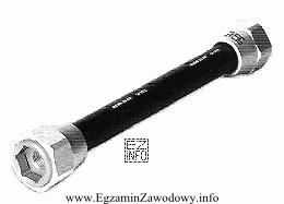 Muskuł pneumatyczny przedstawiony na rysunku przystosowany jest do połączenia
