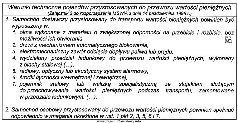 Porównaj przedstawione poniżej warunki techniczne, które powinny 