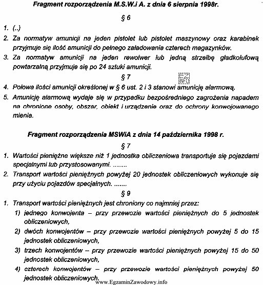 Konwojenci otrzymali zadanie ochrony transportu wartości pieniężnych w 