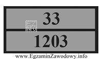 Oznakowana tym znakiem cysterna służy do transportu