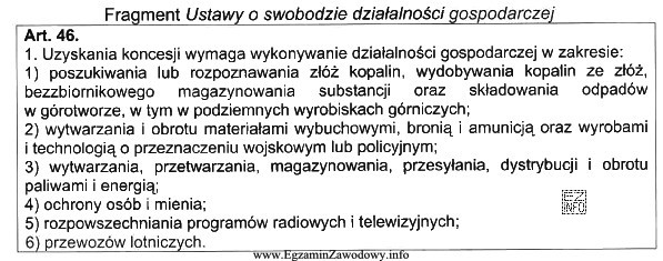 Po zapoznaniu się z fragmentem Ustawy o swobodzie działalnoś