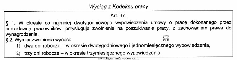 Jeżeli pracodawca wypowiedział pracownikowi umowę o pracę z zachowaniem 