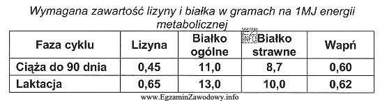 Mieszanka pełnoporcjowa dla loch karmiących zawiera 12 MJ energii 