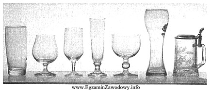 W przedstawionych naczyniach szklanych serwuje się