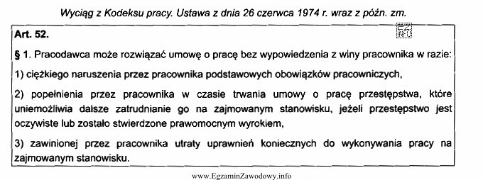 2 zamieszczonego przepisu Kodeksu pracy wynika, że pracodawca może rozwią
