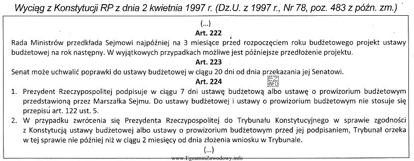 Wyciąg z Konstytucji RP z dnia 2 kwietnia 1997 r. (Dz.