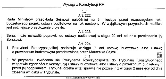Z zamieszczonych przepisów wynika, że izba wyższa parlamentu 
