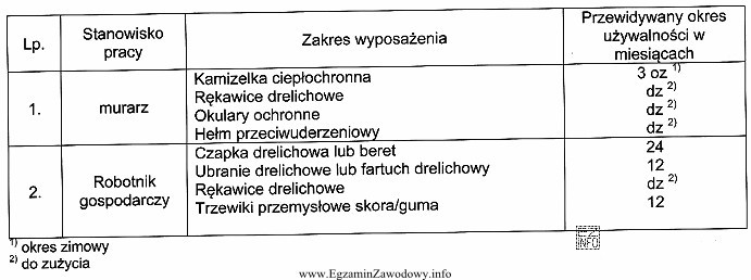 Robotnik gospodarczy pracujący od pół roku w zakładzie 