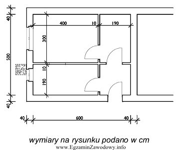 Powierzchnia stropu przedstawionego na rysunku wynosi