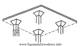 Na rysunku przedstawiono fragment stropu żelbetowego