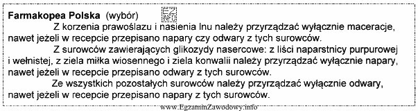 Z ziela konwalii (Convallariae herba) sporządza się