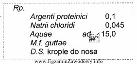 Aby zapobiec powstaniu niezgodności recepturowej podczas wykonywania leku wedł