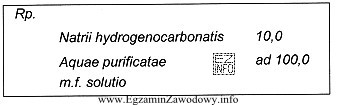 Jaką substancję należy zastosować wykonując załączoną receptę?