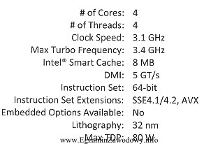 W dokumentacji technicznej procesora Intel® Xeon® Processor E3-1220, producent 