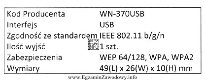 Przedstawione parametry karty sieciowej wskazują, że karta