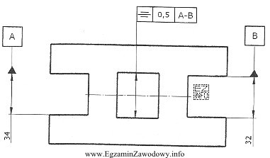 W tabliczce na przedstawionym rysunku oznaczona jest tolerancja