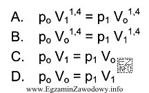 Przestrzeń gazowa akumulatora hydraulicznego V<sub>O</sub> została 