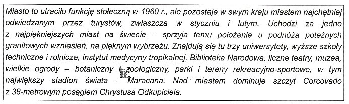 Które z podanych miast Ameryki Południowej opisano w 