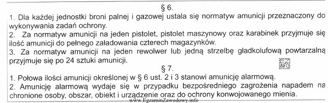 Na zmianie pełni służbę 4 wartowników uzbrojonych 