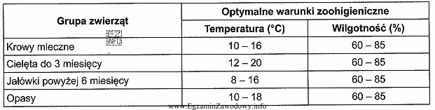 Analizując dane zawarte w tabeli, wskaż minimalną temperaturę i 